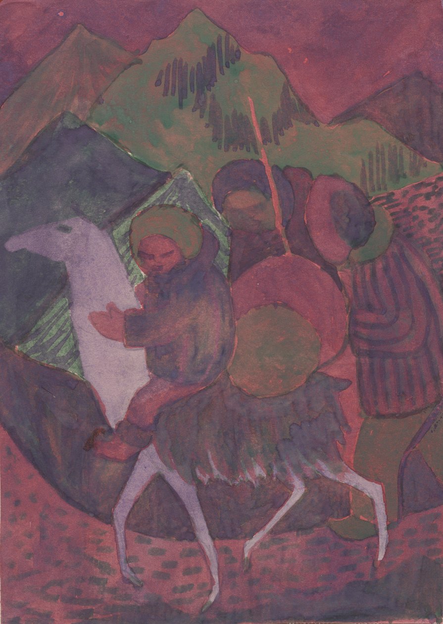 Figur på en hest, c1950. af Shirley Markham