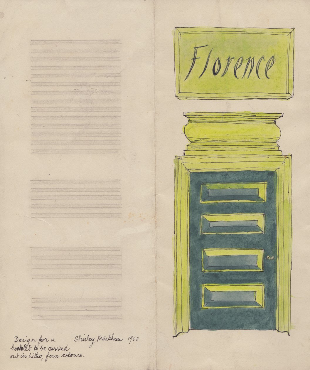 Firenze folder, 1952. af Shirley Markham