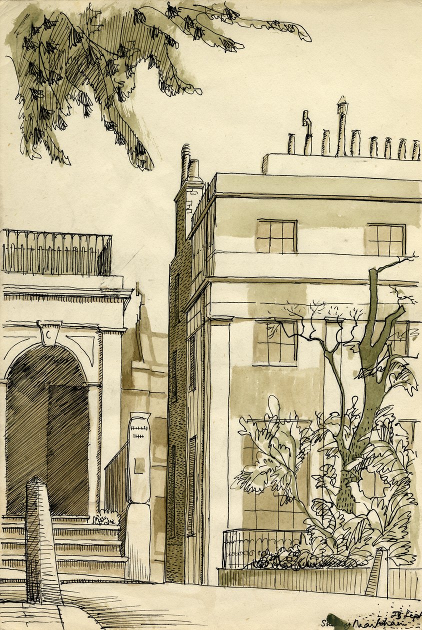 Georgiske huse, London, c1950. af Shirley Markham