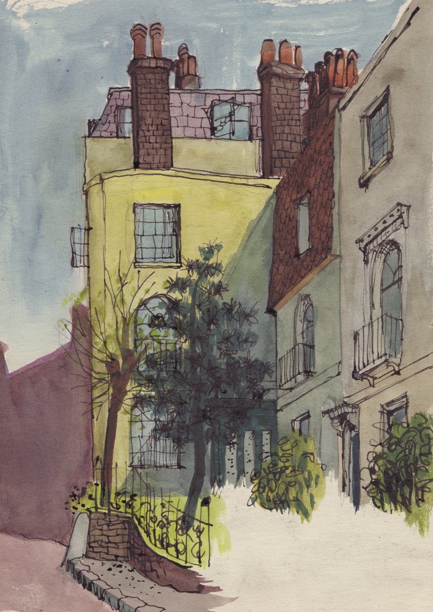 Huse i Hampstead, c1950. af Shirley Markham