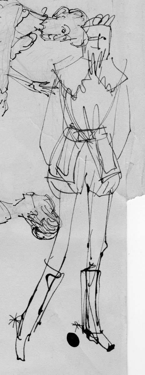 Mand i tidstypisk kostume, c1950. af Shirley Markham