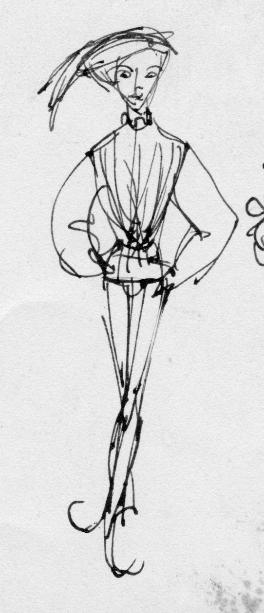Mand i tidstypisk kostume, c1950. af Shirley Markham