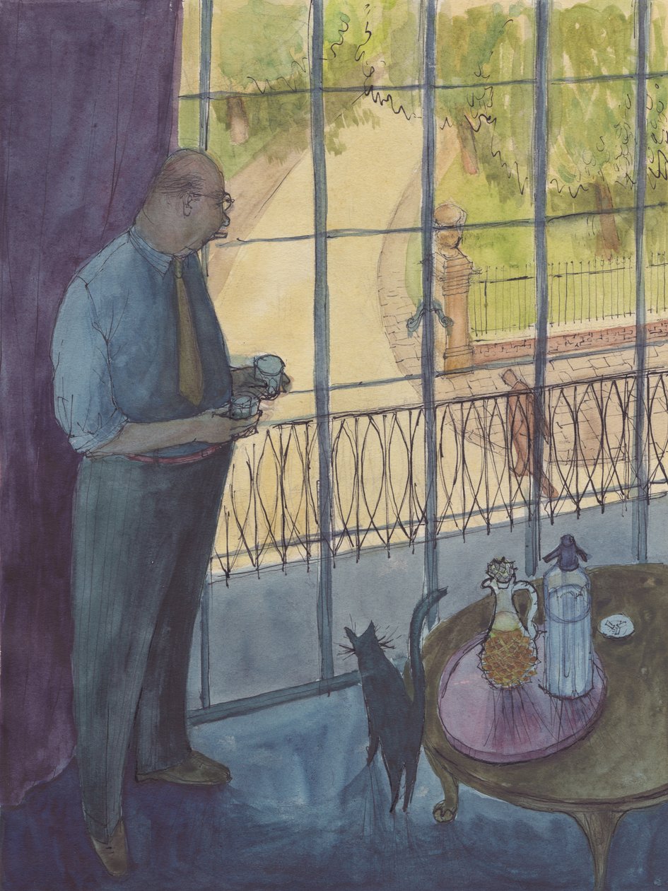 Mand kigger ud af vinduet, 1952. af Shirley Markham
