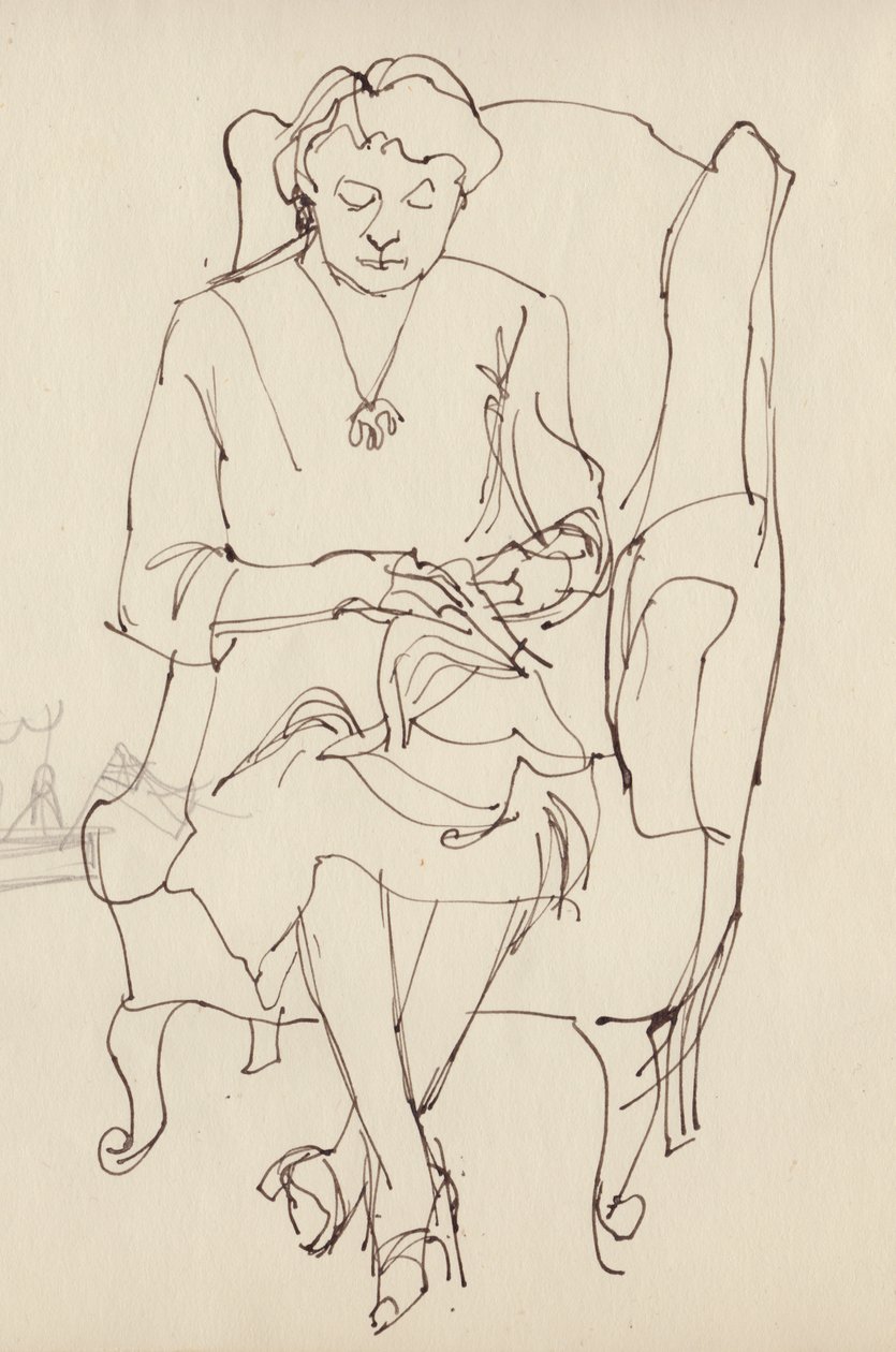 Kvindesyning, c1950. af Shirley Markham