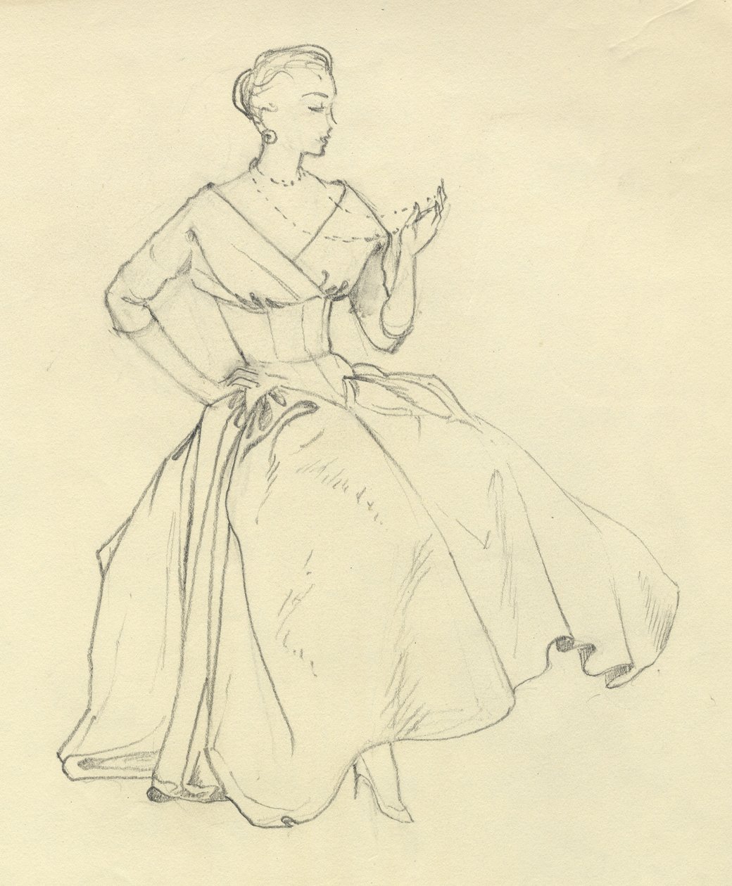 Kvinde med halskæde, c1952. af Shirley Markham