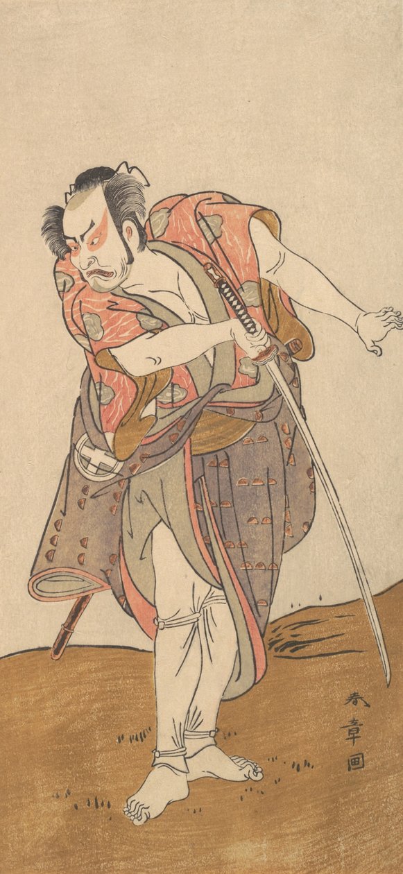 Skuespilleren Otani Hiroyemon III, 1726-1 af Shunsho