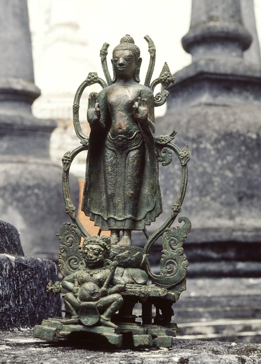 Buddha i argumentationsstilling (bronze) af Siamese School