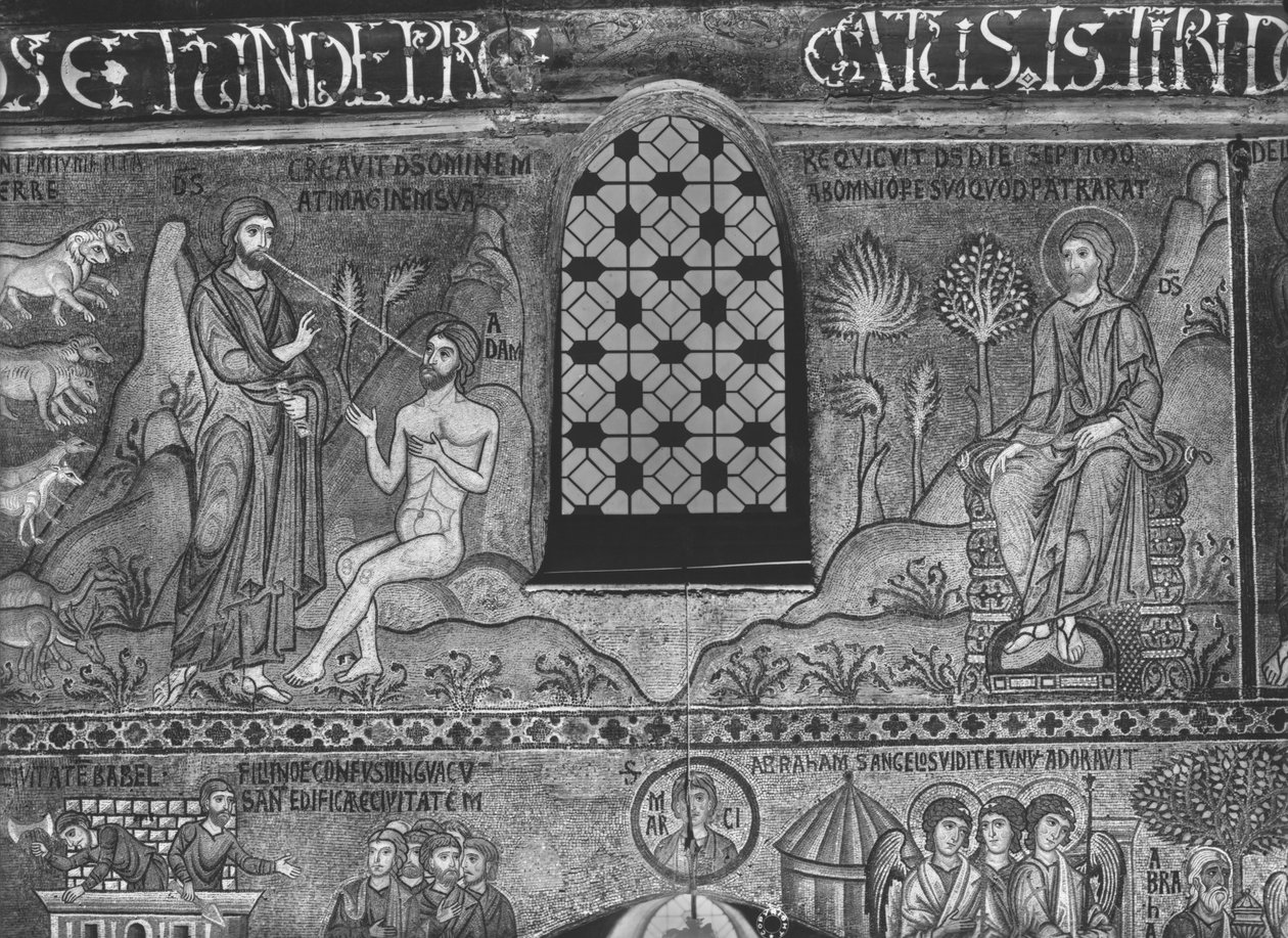 Adams skabelse (mosaik) af Sicilian School