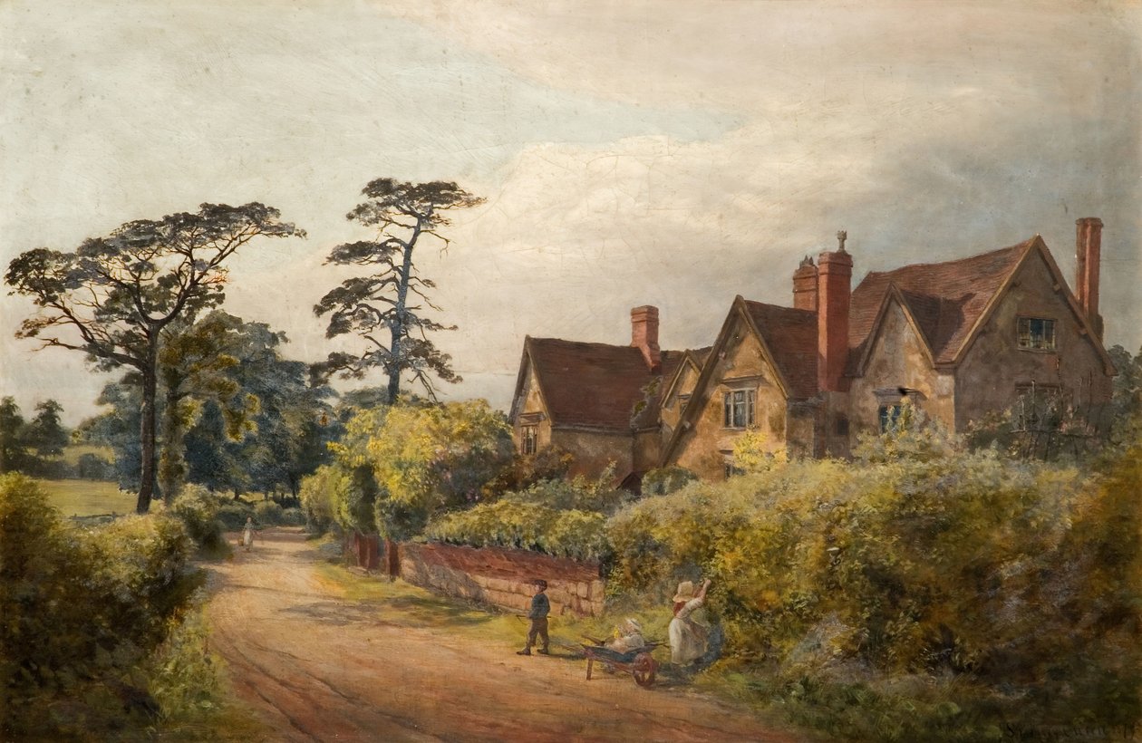 Tennal Old Hall, 1879. Birmingham. af Sidney Currie
