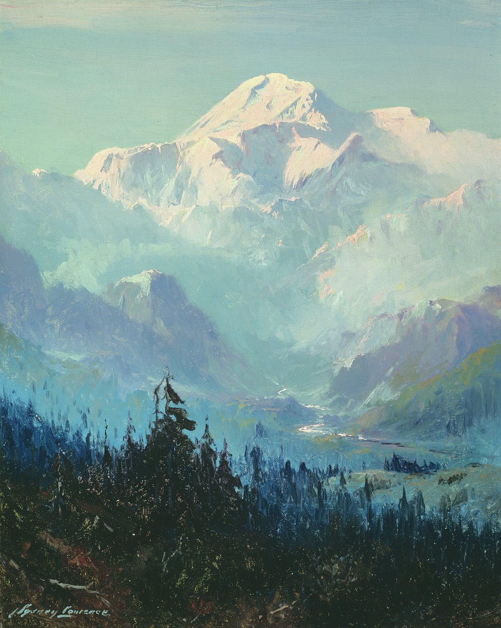 Mount McKinley (olie på lærred) af Sidney Laurence
