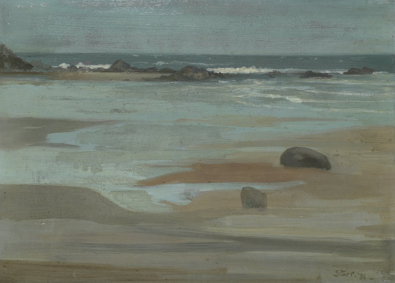 Strand, med udsigt til havet af Sidney Starr