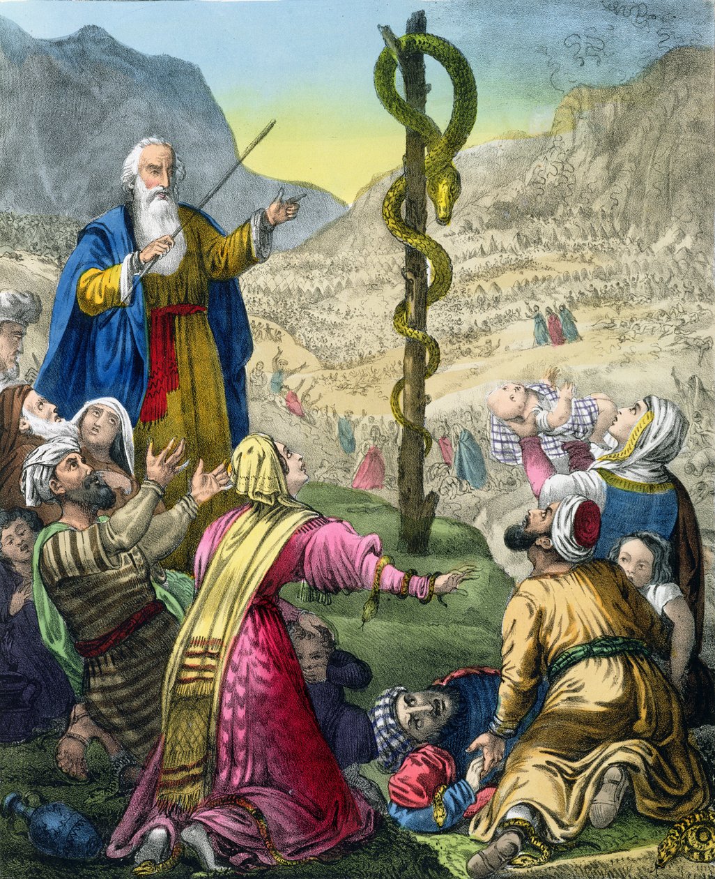 The Brazen Serpent, fra en bibel trykt af Edward Gover, 1870