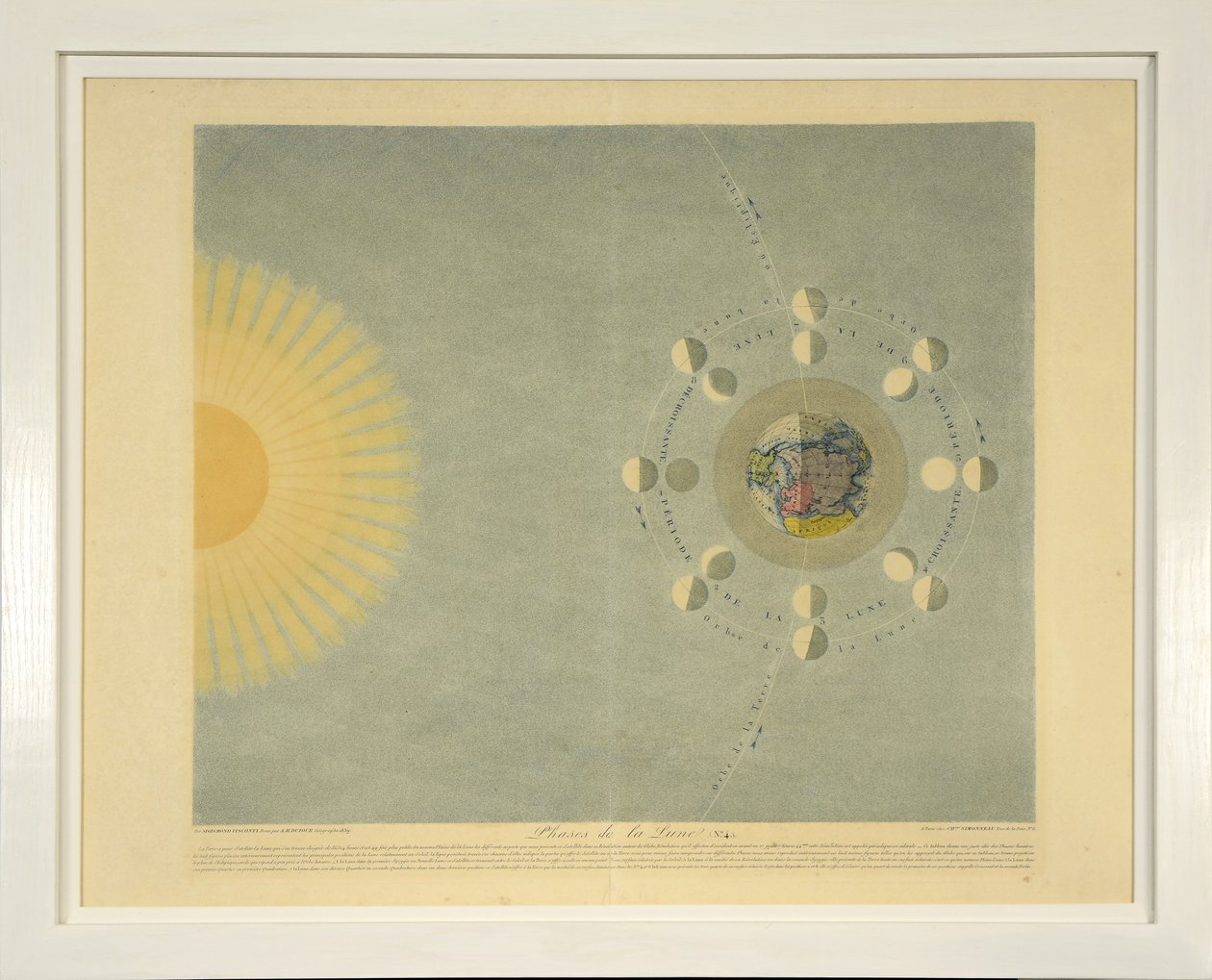 Phases of the Moon (nr. 4), fra Tableaux du Systeme Planetaire, pub. Paris, 1839 (stipstik) af Sigismond Visconti