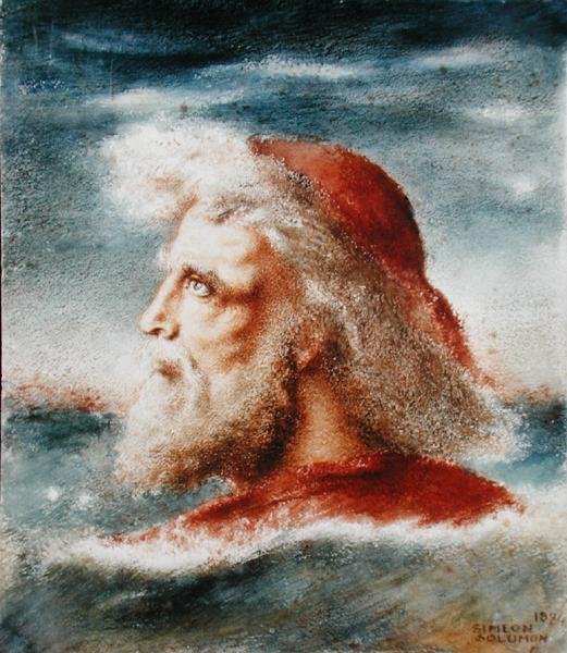 Hoved af en mand af Simeon Solomon