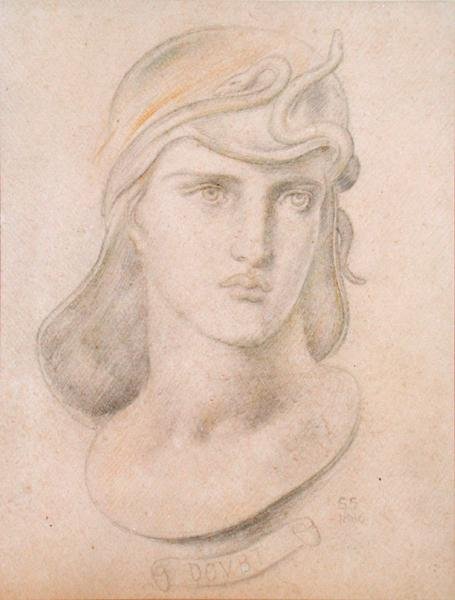Studie af et ideelt hoved af Simeon Solomon
