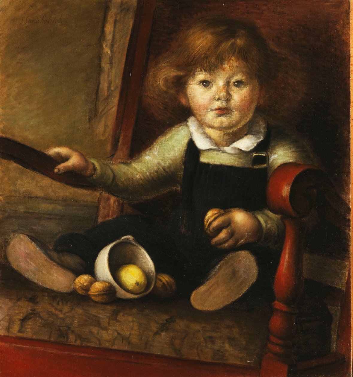Naomi Seated (olie på lærred) af Simka Simkhovitch