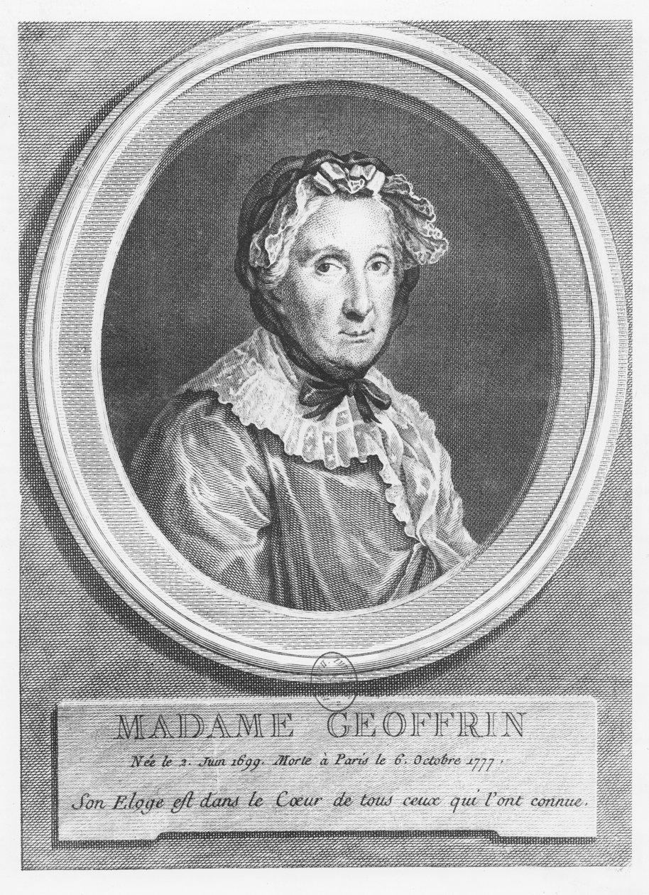 Portræt af Madame Geoffrin af Simon Charles Miger