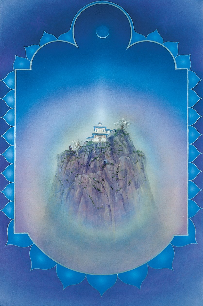 Radiant Mountain (akryl på lærred) af Simon Cook