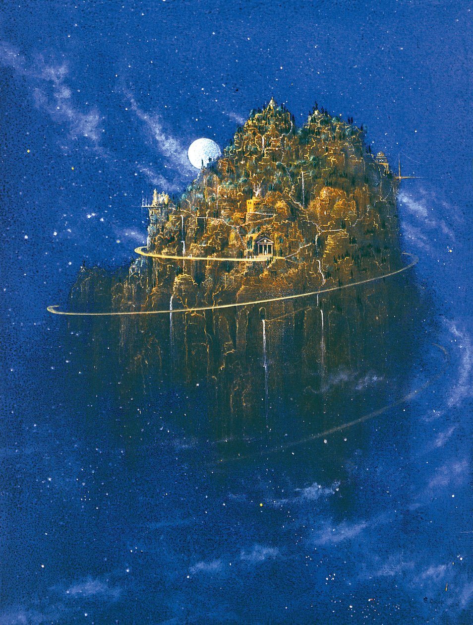 Sanctuary Beyond Time (akryl på lærred) af Simon Cook