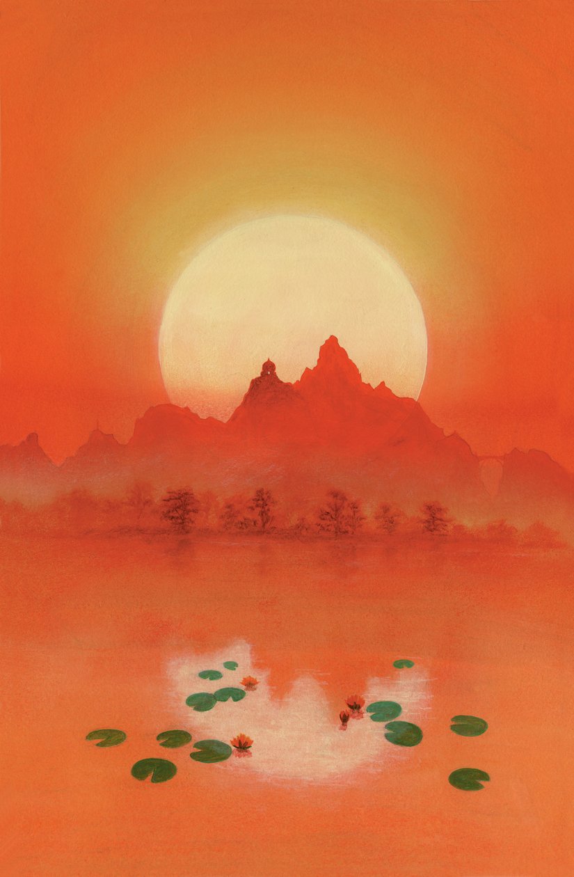 Sunrider (akryl på lærred) af Simon Cook