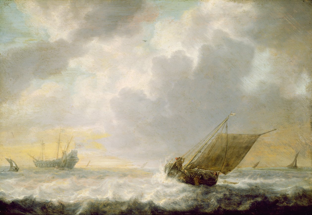 Sølandskab, ca. 1650 af Simon de Vlieger