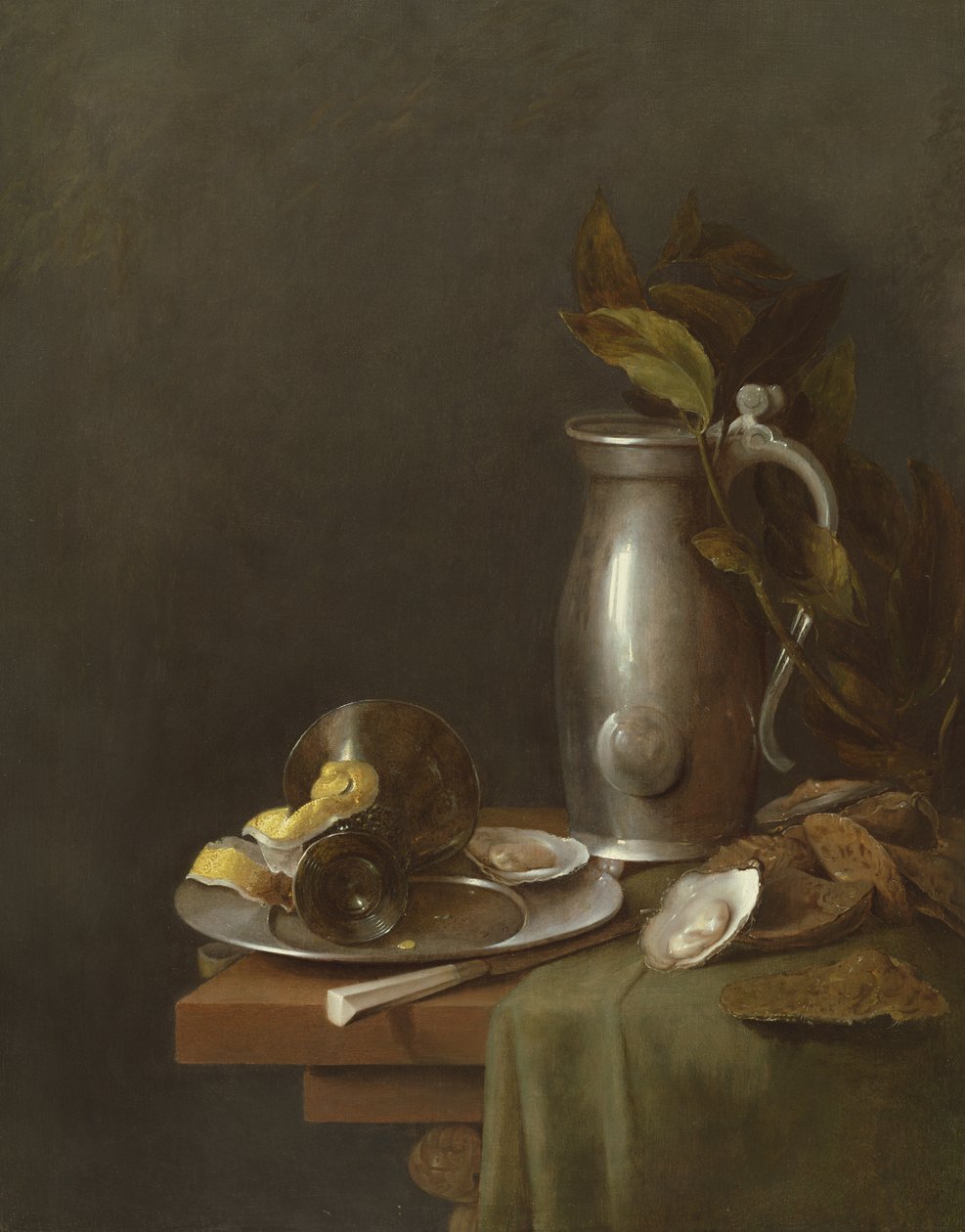 En tinkande og tallerken, 1600-tallet af Simon Luttichuys