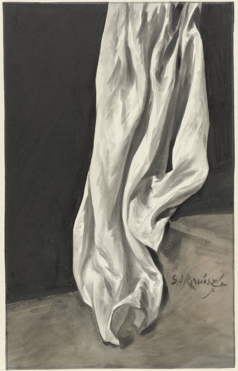 Draperiestudie af Simon Andreas Krausz