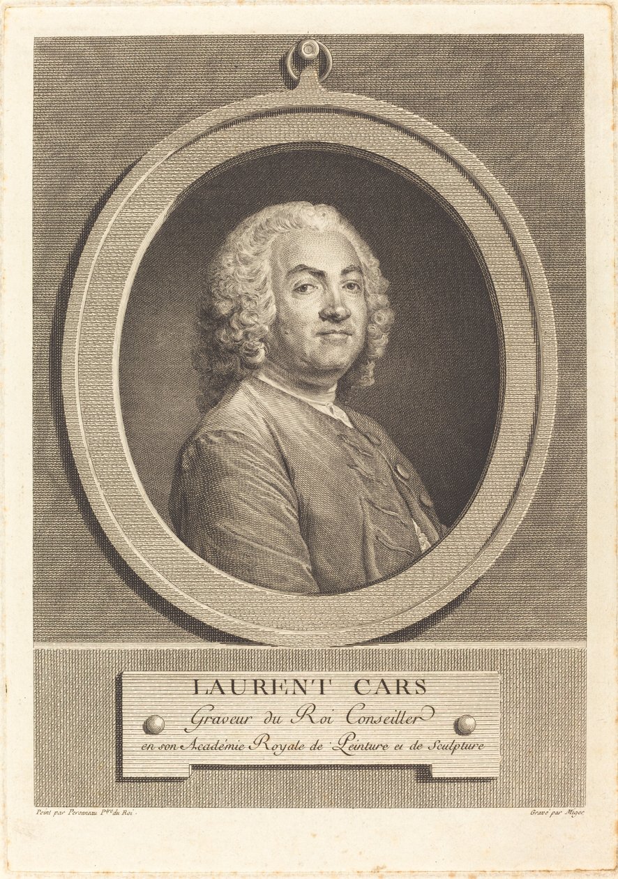 Laurent biler af Simon Charles Miger after Jean Baptiste Perronneau