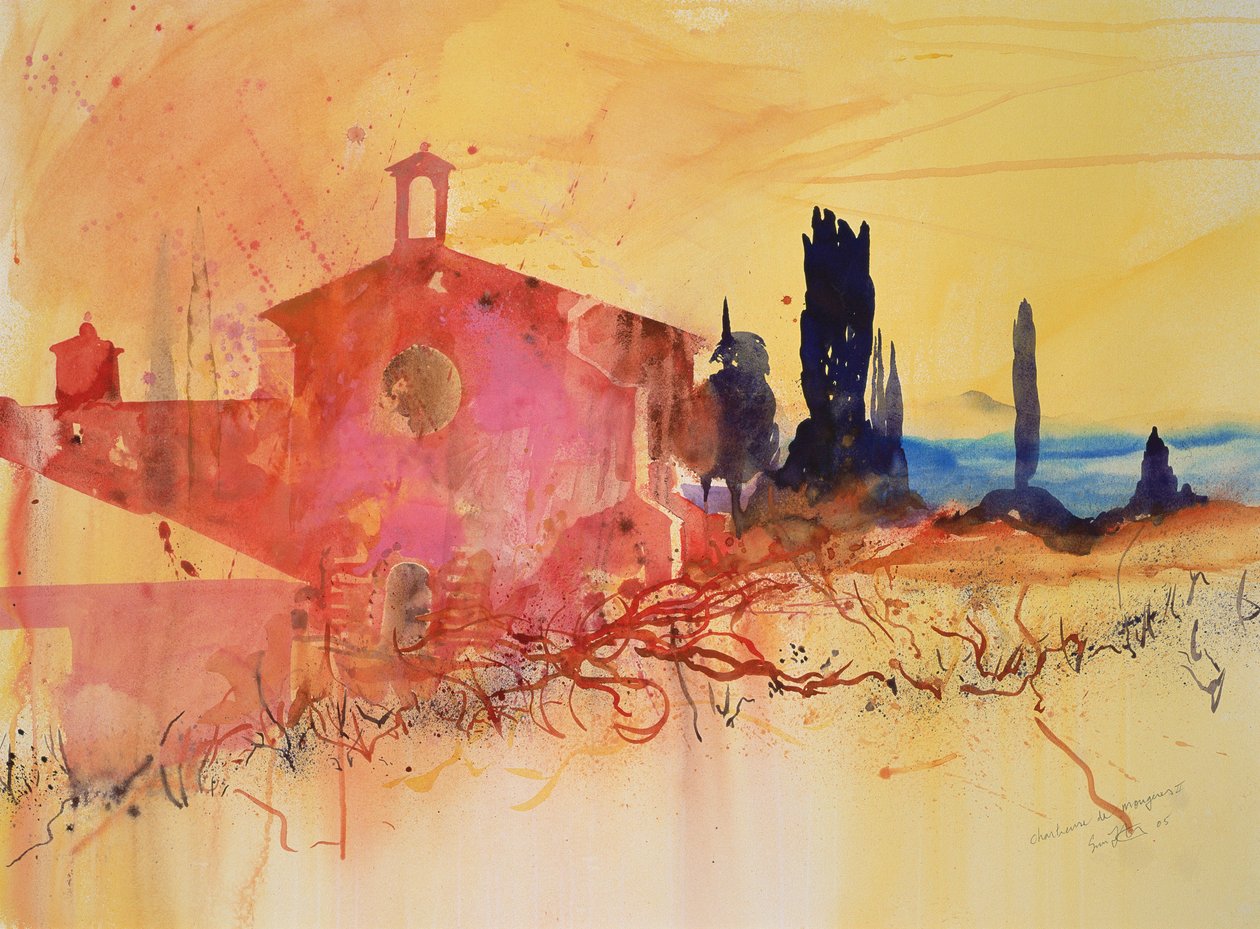 Chartreuse de Mougeres, Frankrig, 2004 (akvarel) af Simon Fletcher
