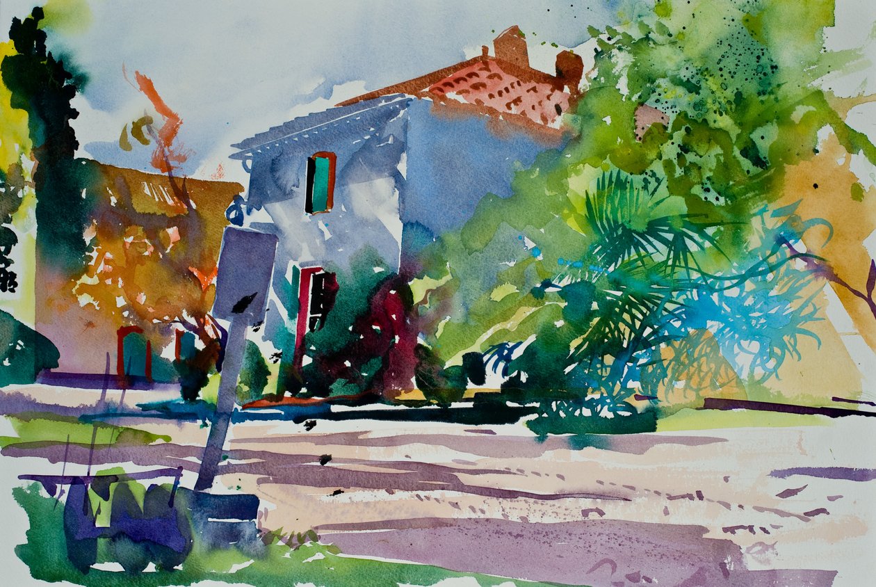 Chez Florence, 2015 (akvarel) af Simon Fletcher