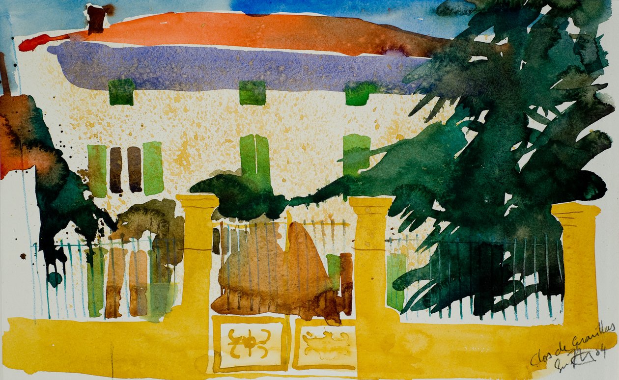 Clos de Gravillas, 2004 (akvarel) af Simon Fletcher
