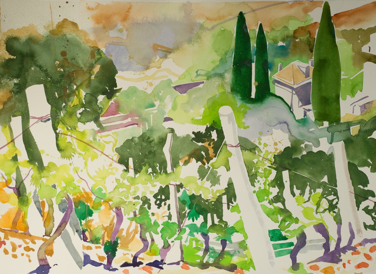 La Billiere (akvarel på papir) af Simon Fletcher