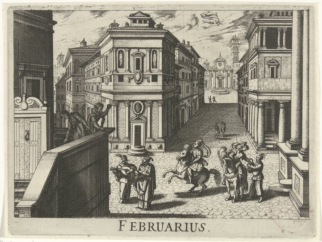 februar februar (titel på objekt) Tolv måneder (serietitel) af Simon Frisius