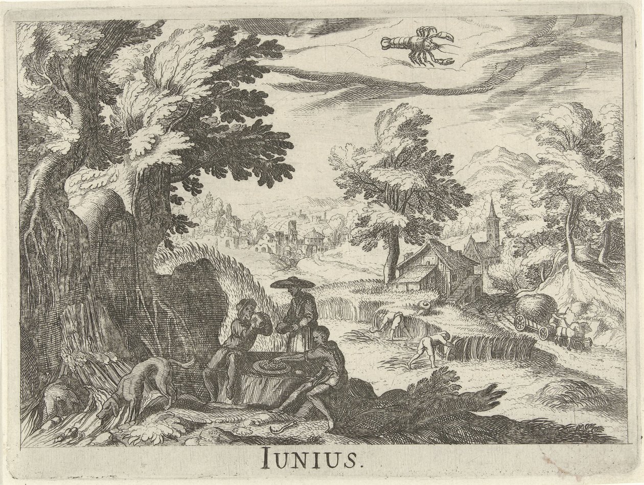 juni Junius (titel på objekt) Tolv måneder (serietitel) af Simon Frisius