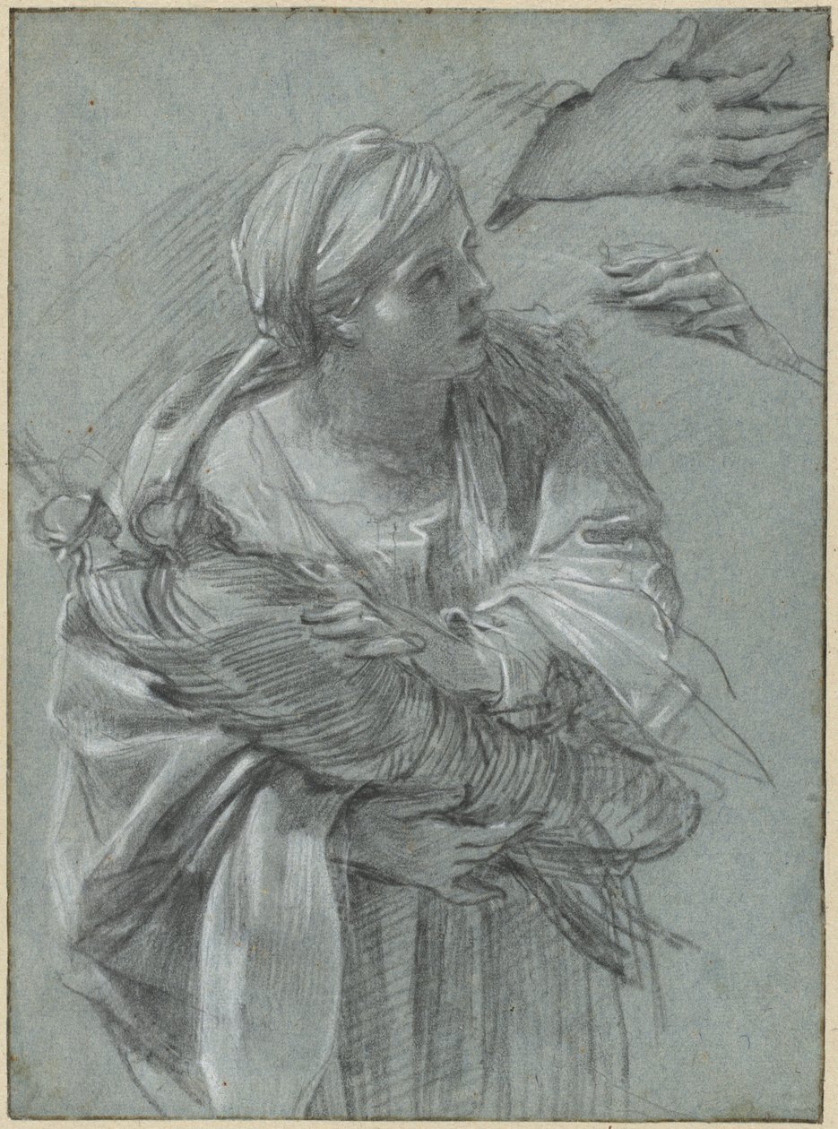 Creusa, der bærer Trojas guder af Simon Vouet