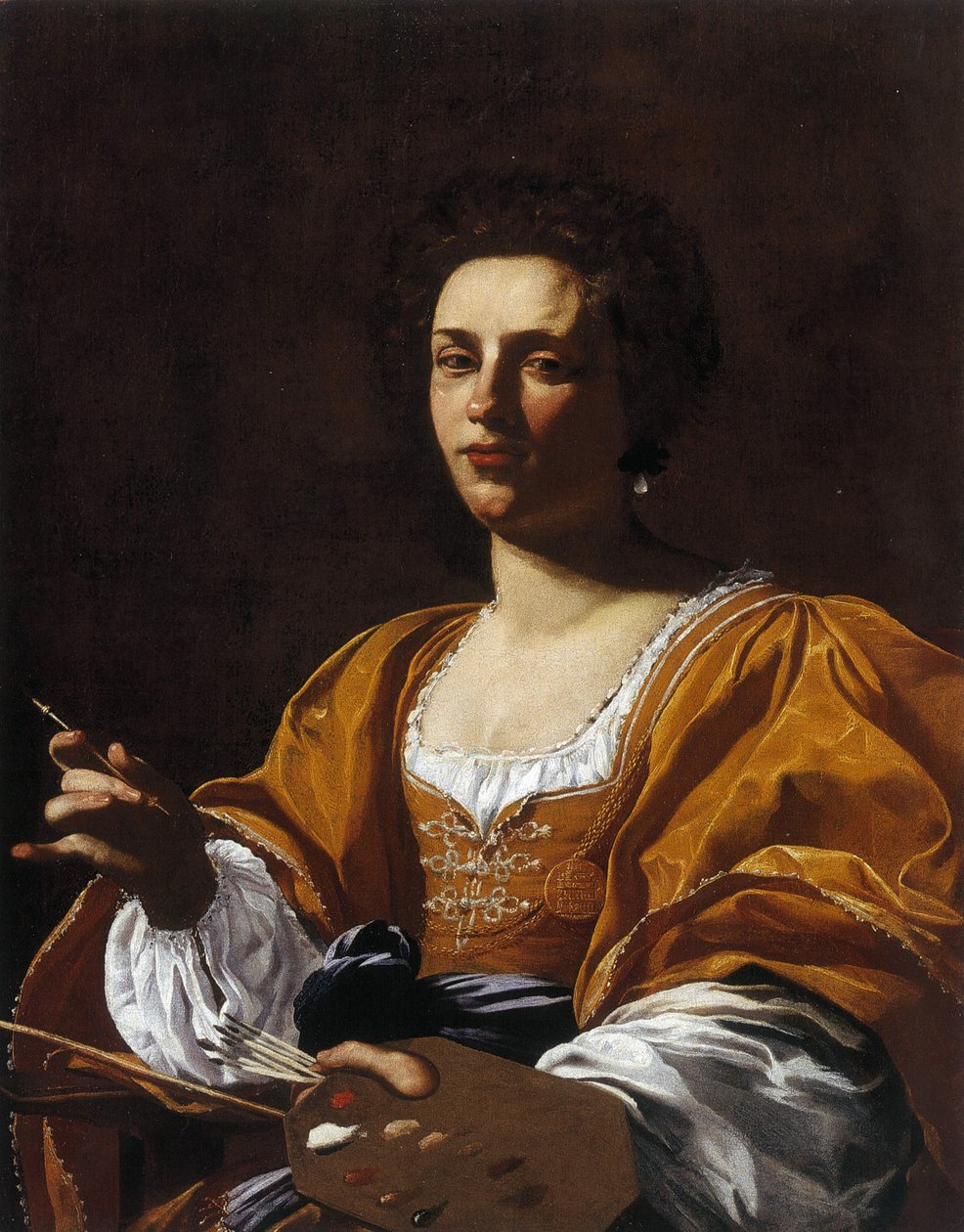 Portræt af Artemisia Gentileschi, 1623-1626. af Simon Vouet