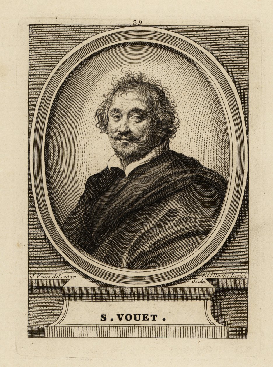 Portræt af Simon Vouet af Simon Vouet