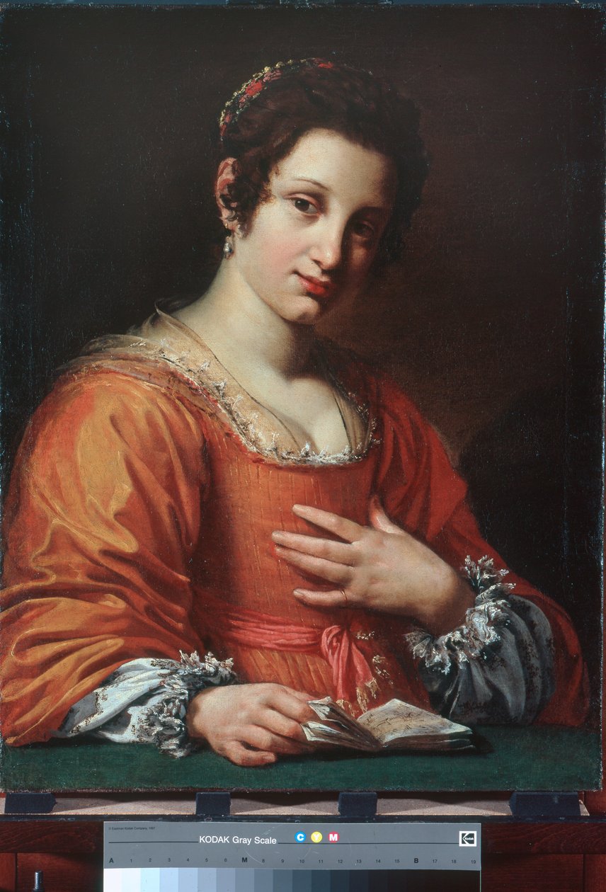 Portræt af en ung dame af Simon Vouet
