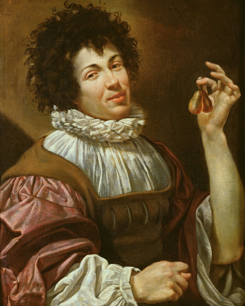 Ung mand med en figen, c.1620-30 af Simon Vouet