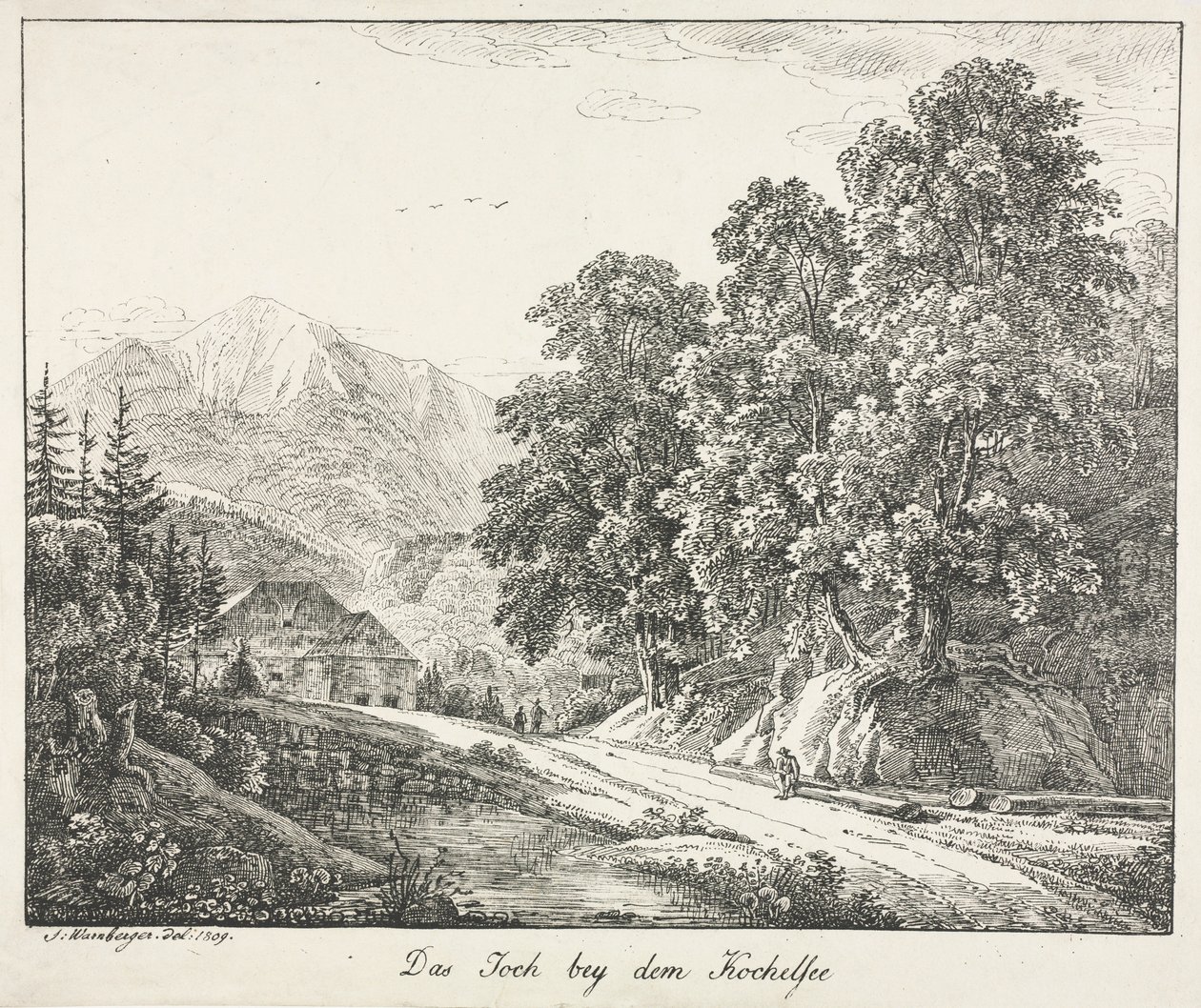 Stien ved Kochelsee, 1809. af Simon Warnberger