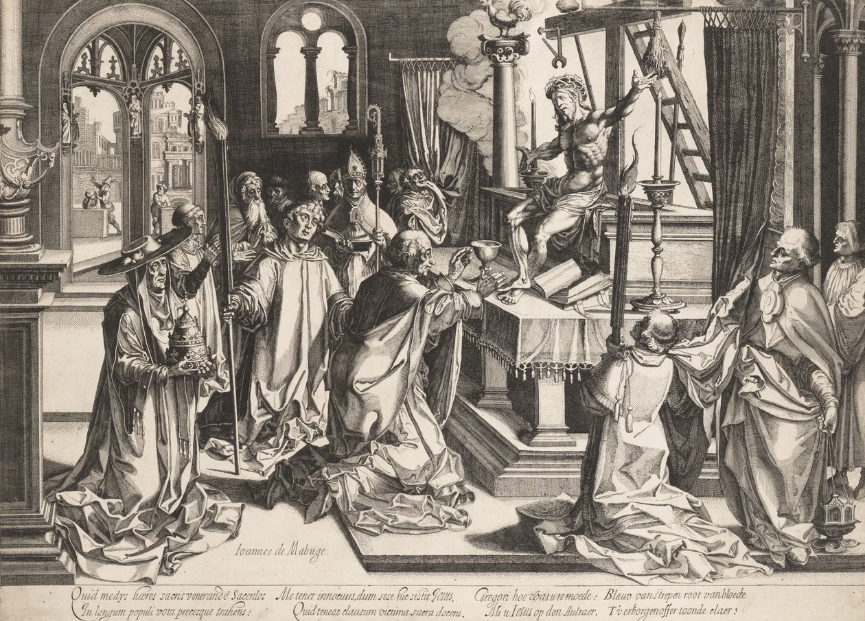 Sankt Gregors messe. af Simon Wynhoutsz Frisius