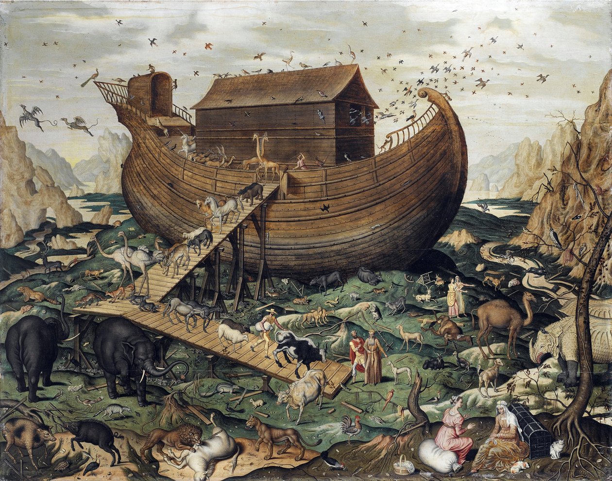Noas ark på Ararat-bjerget af Simon de Myle