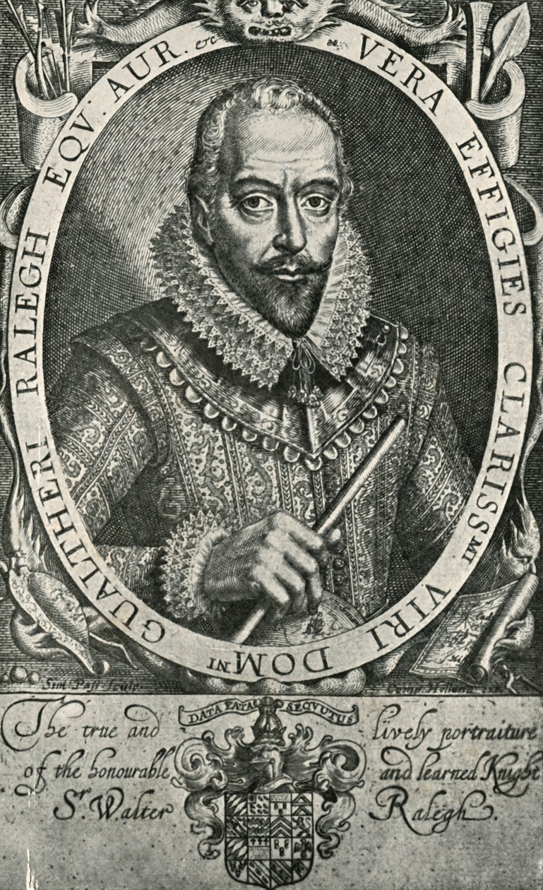 Sir Walter Raleigh, 1906. af Simon de Passe