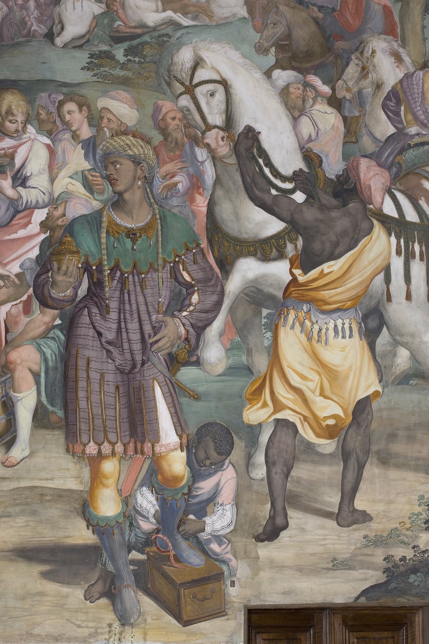 Magiernes tilbedelse, præstedømmet, 1578-82 af Simone Veneziano Peterzano