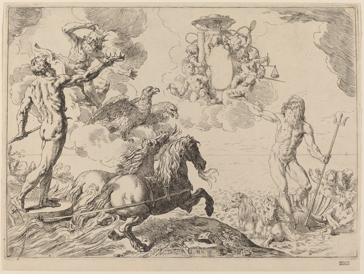 Jupiter, Neptun og Pluto af Simone Cantarini