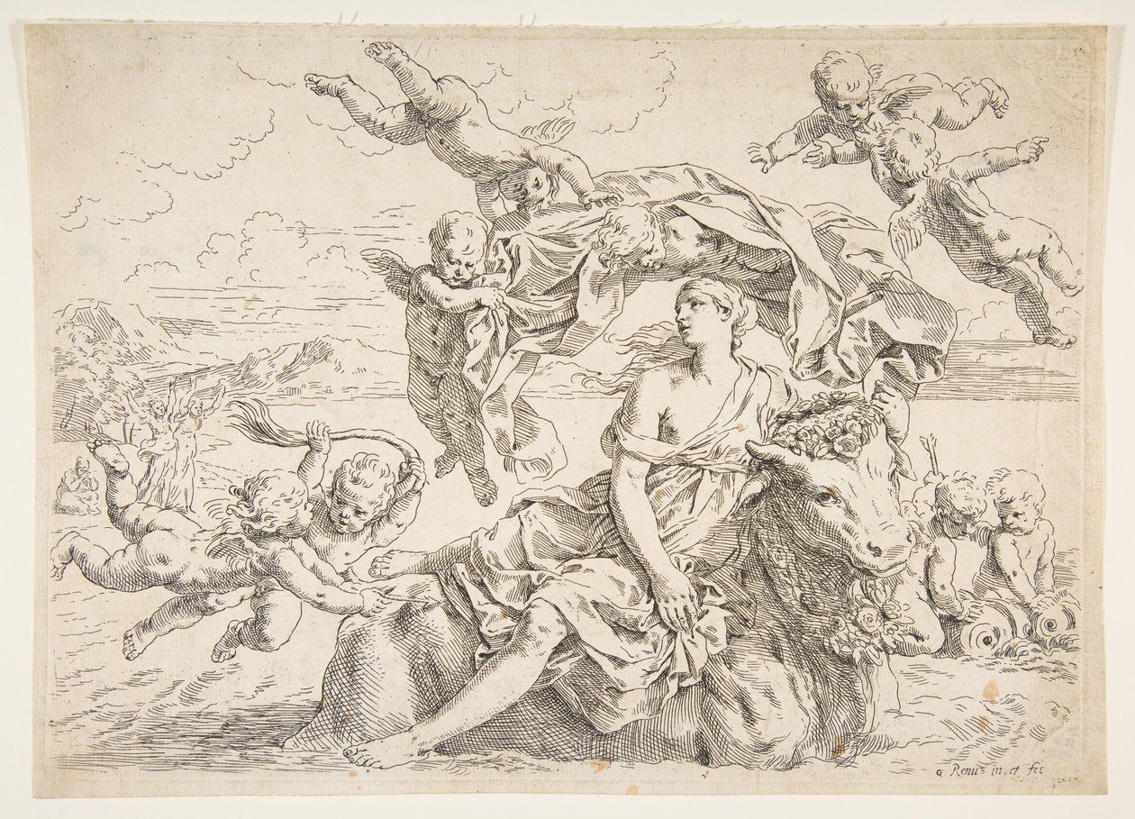 Europas voldtægt, ca. 1636. af Simone Cantarini