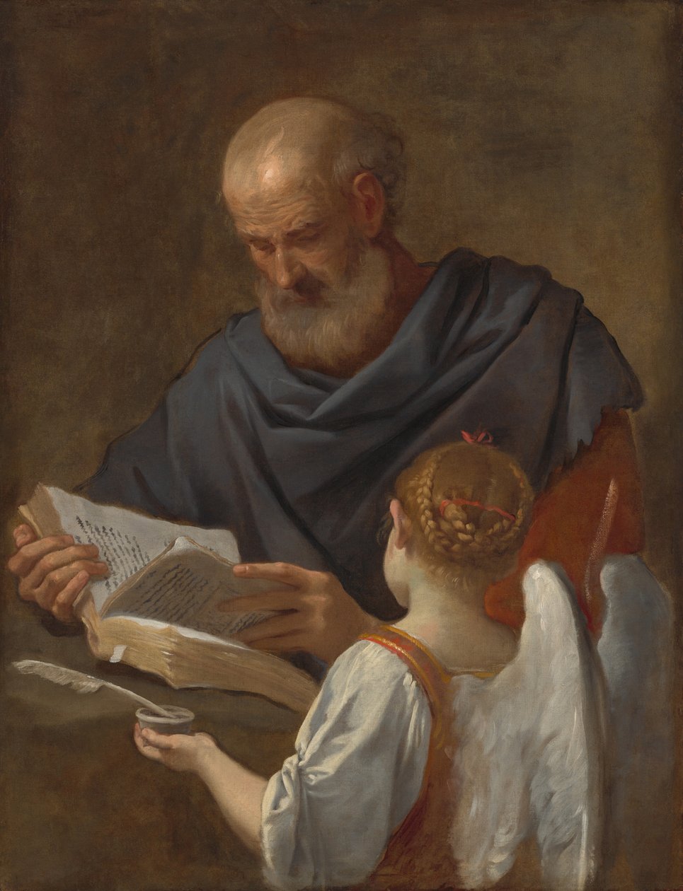 Saint Matthew og Engelen, ca. 16451648. af Simone Cantarini