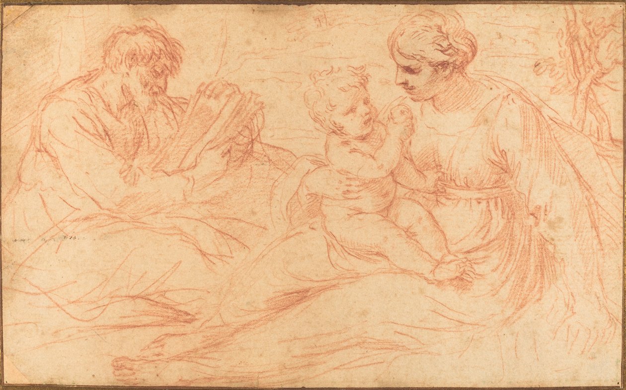 Den hellige familie af Simone Cantarini