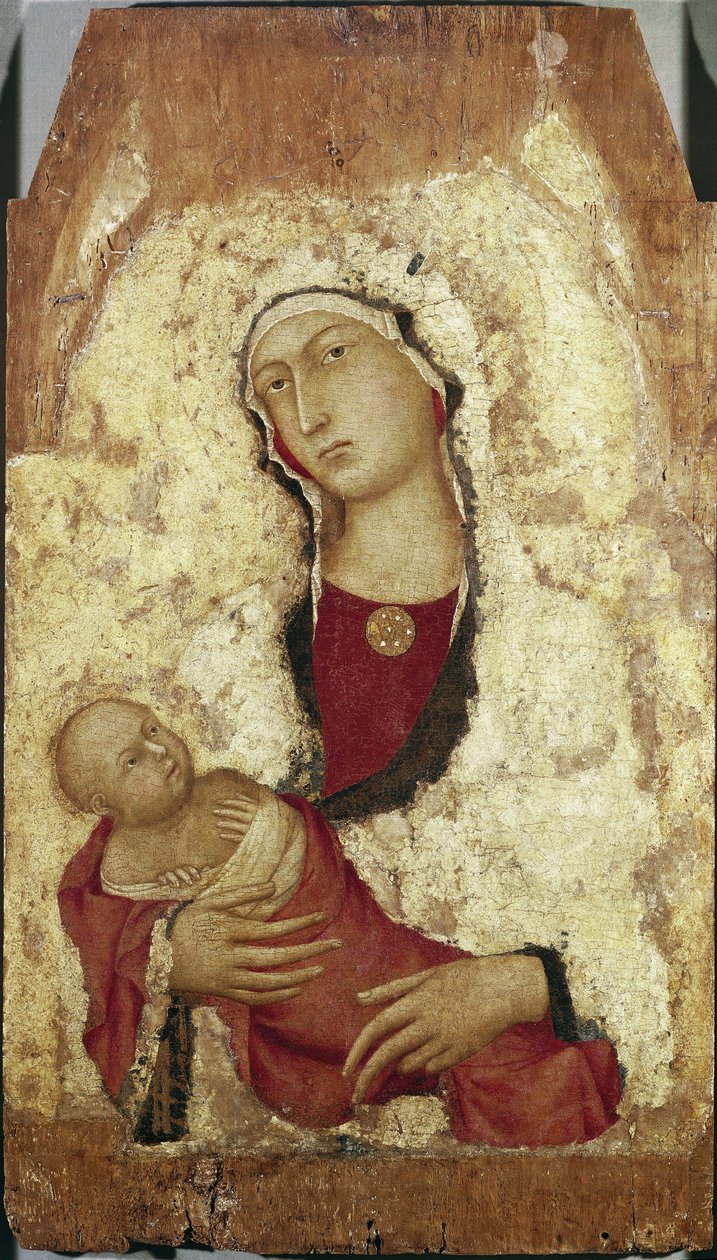 Jomfru og barn (tempera på træ af Simone Martini