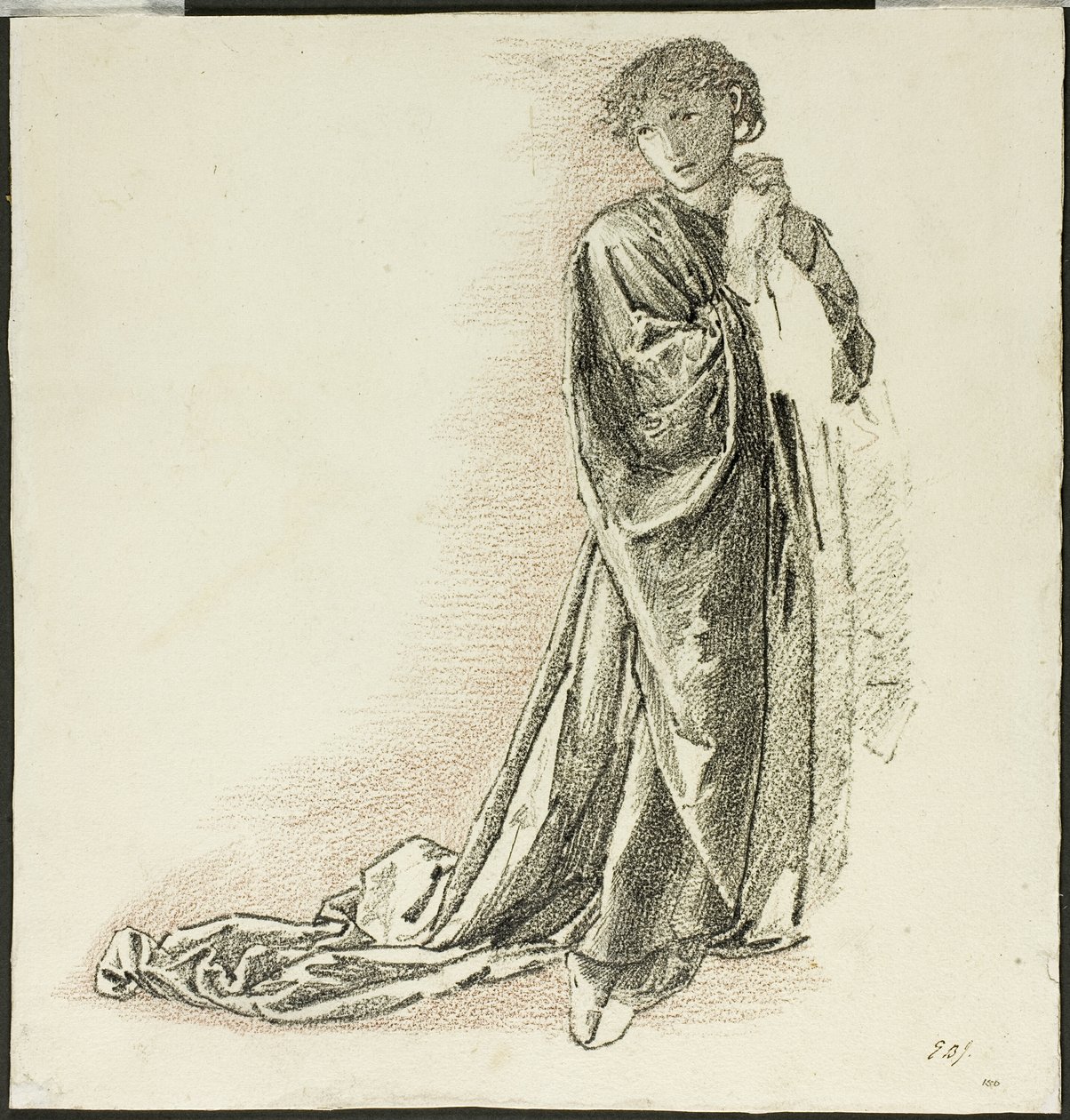 Knælende draperet figur af Sir Edward Burne Jones